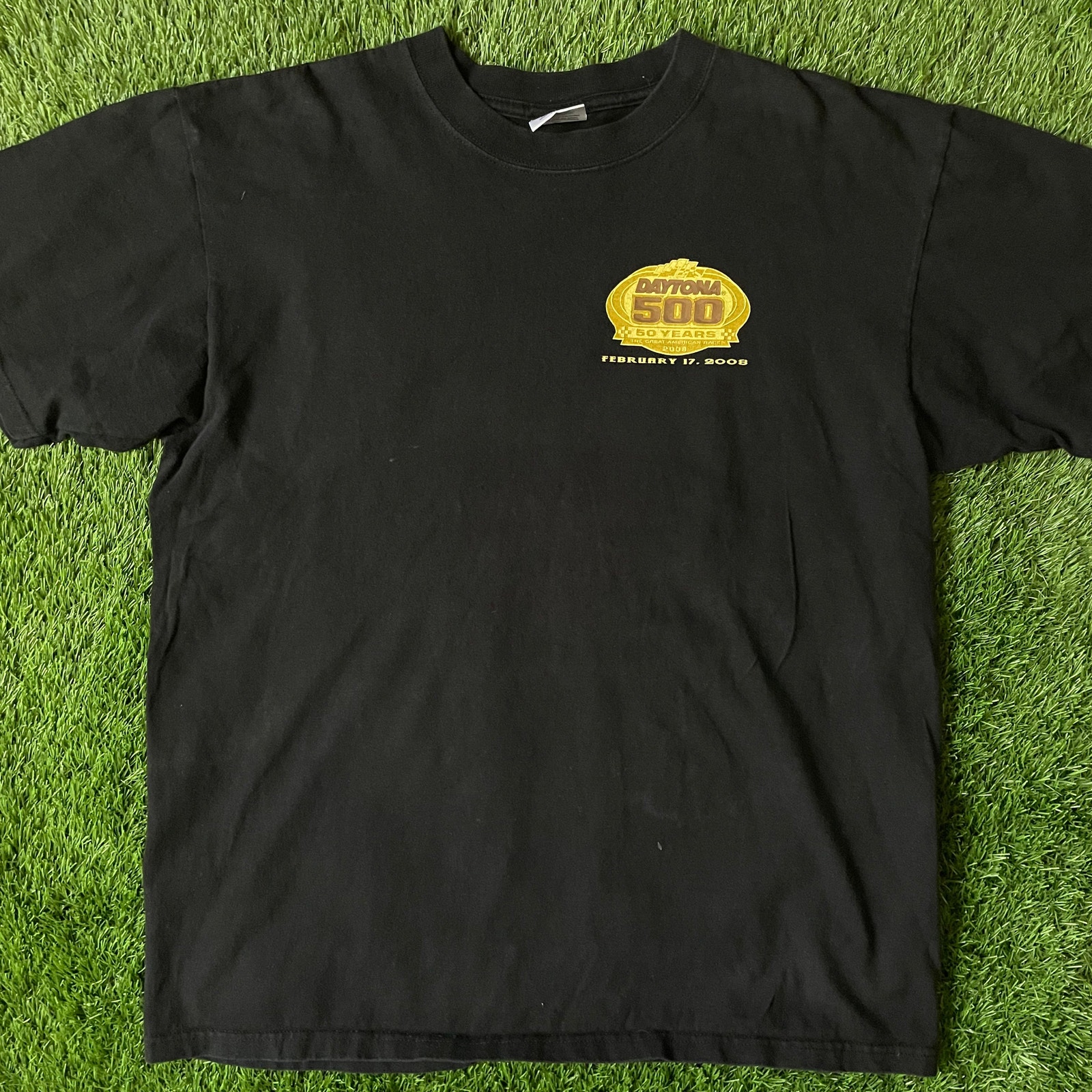 Vintage Black Daytona 500 Great American Race Tee Vintage Black Daytona 500 Great American Race Tee